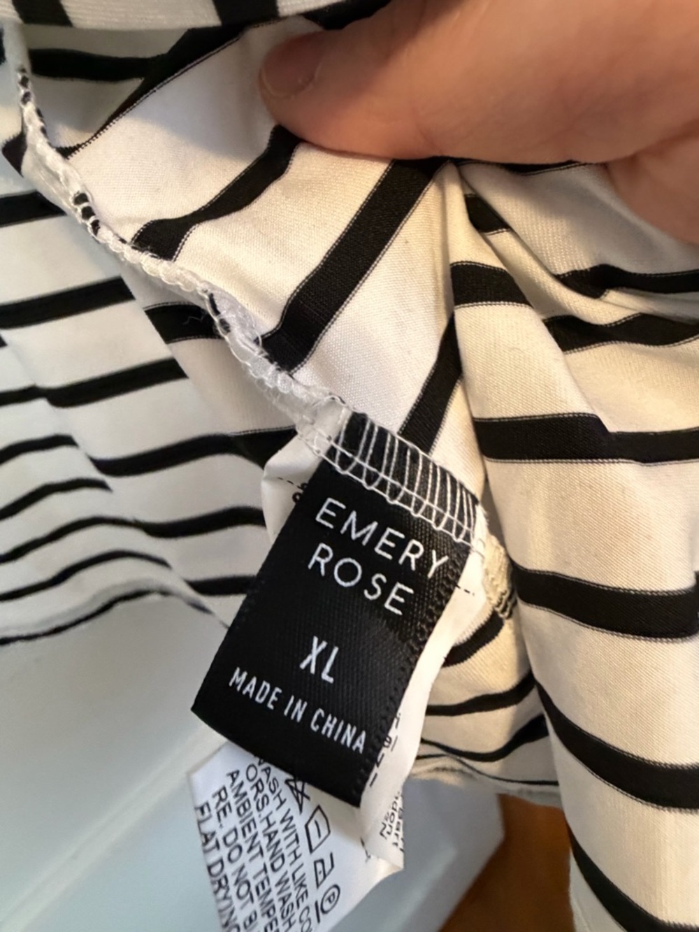 Striped Open-Front Women’s Blouse - Black & White - Picture 2 of 2